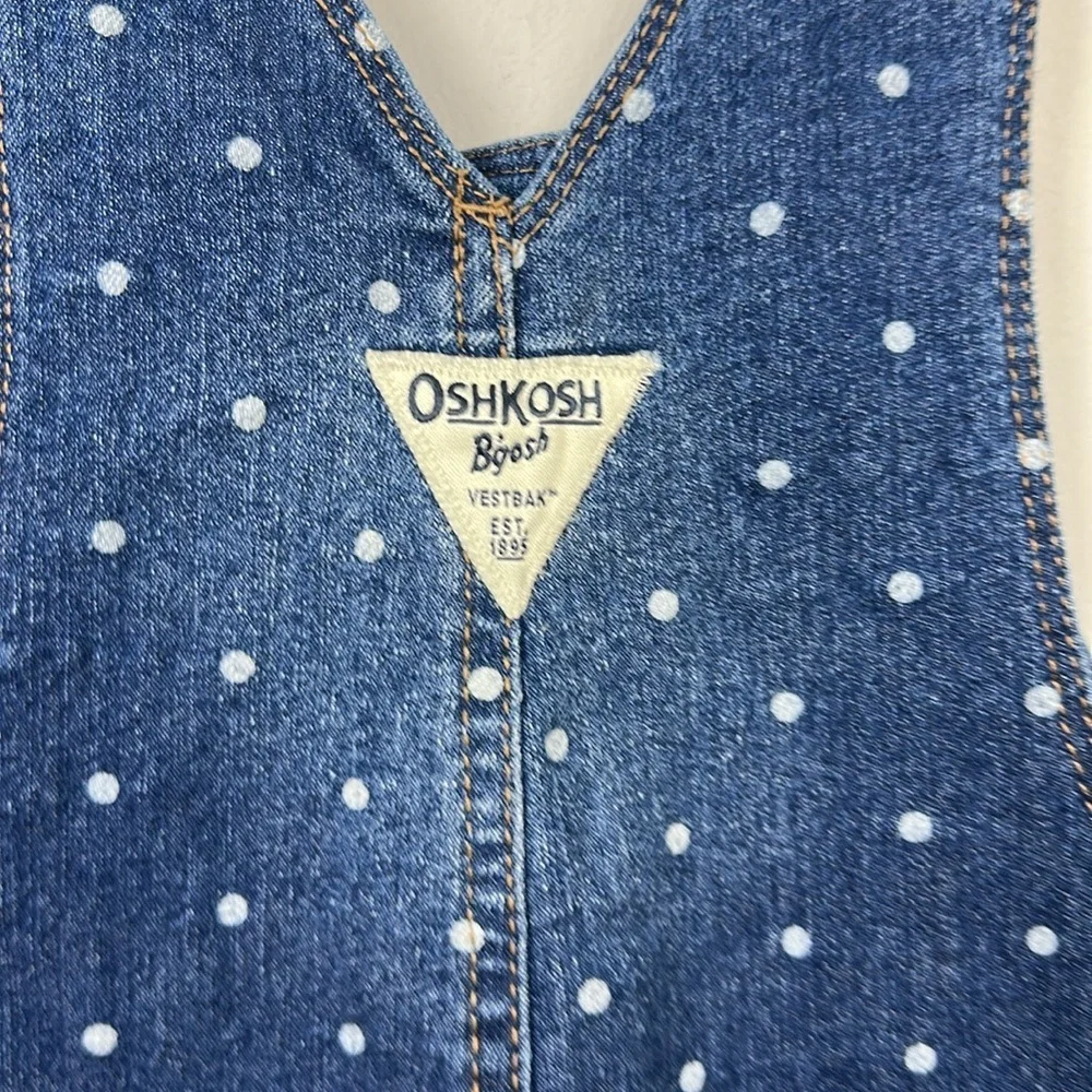 Oshkosh B’gosh Girls Polka Dot  Overalls Sz 2T